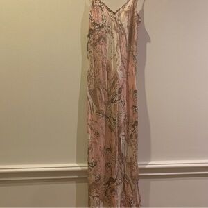 GINIA SILK Slip dress Marble design